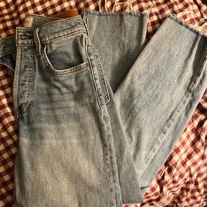 Denim Forum High Rise Jeans in Light Blue